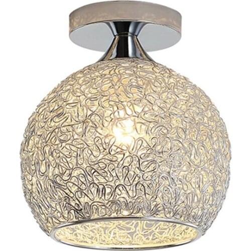 Corridor LED Ceiling Lights Aluminum Unique Weaving Process Pattern Lampshade Home Decoration Lighting For Bedroom Living Room