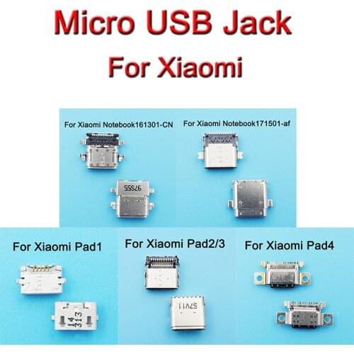 20pcs USB Data Charger Port Tail Plug Connector Micro USB Jack Replacement For Xiaomi Notebook 161301-CN/171501-af Pad1/2/3/4