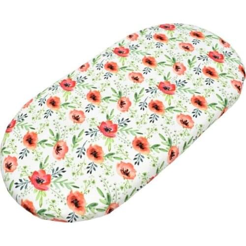 Baby Moses Basket Sheets Crib Care Changing Pad Mattress Removable Cover Printed Mini Cradle Protector