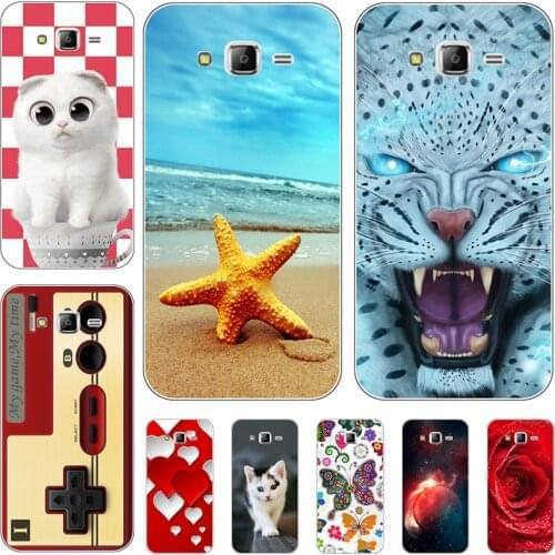 Silicone Cover For Samsung Galaxy J5 2015 J500 J500F 5.0" Case Soft TPU Protective Phone Back Case Cartoon Bumper Shell