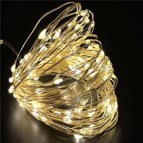 2M 3M 5M 10M Copper Wire LED String Lights battery powered for Christmas Garland Indoor Bedroom Home Wedding New Year Decoration