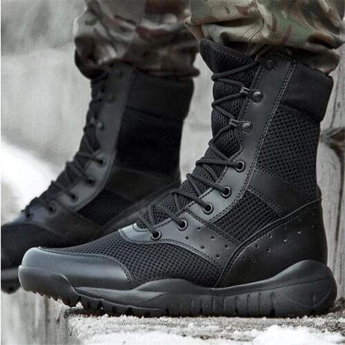 Military Tactical Combat Boots Outdoor Climbing Training Hunting Desert Boot High Top Lightweight Breathable Hiking Army Shoes