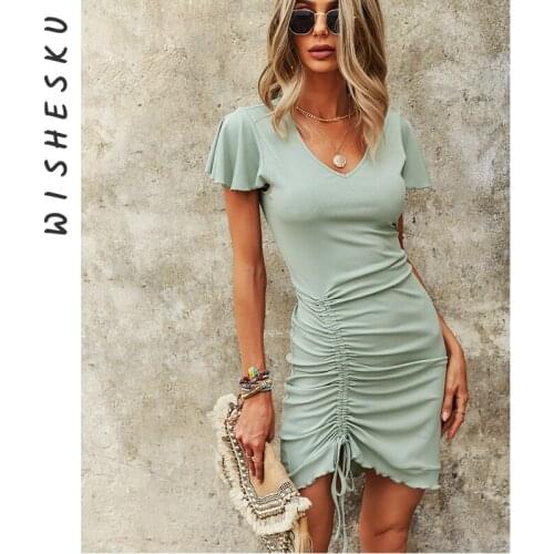 Короткие летние платья WISHESKU China At AliExpress