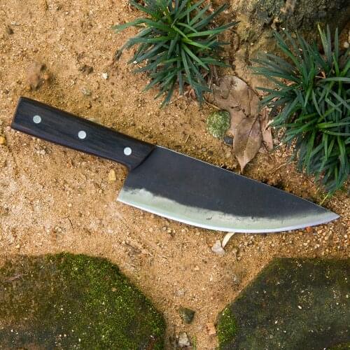 XYj Handmade Forged Butcher Kitchen Knife Tools Chef Meat Serbian Cleaver Butcher Knife Vegetable Cutter Camping Knife Tool