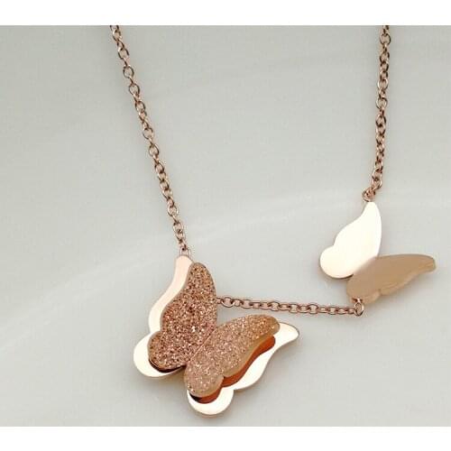 Womens Cute Butterfly Pendant Necklace Cktail Party Statement Necklace Street Style Korean Fashion Necklace Jewelry Gift 2020