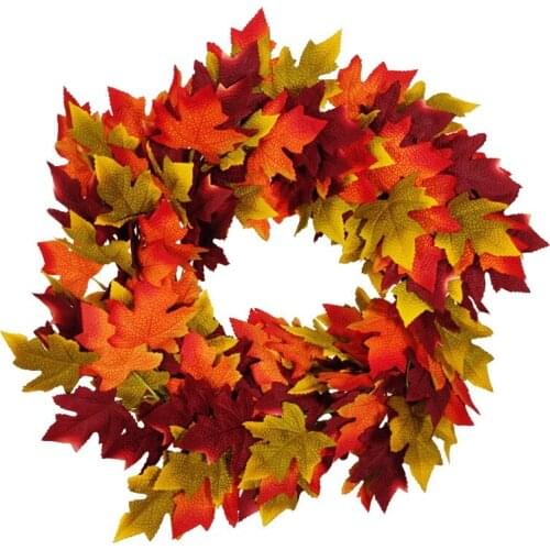 1pcs 2m Halloween maple leaf rattan wall hanging simulation maple leaf rattan creative harvest festival decoration