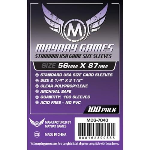100 PCS/Bag Card Game Mayday Sleeve Standard Thickness 56*87mm High Quality Transparent Card Protector Board Game Sleeve