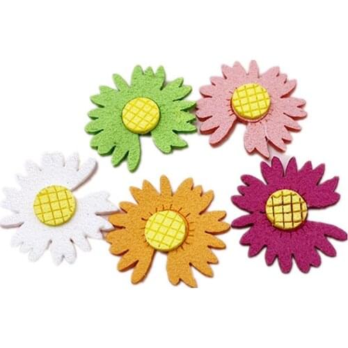 30Pcs/lot 2.5cm fashion daisy Appliques for DIY hair clip accessories and Headwear Decor Patches