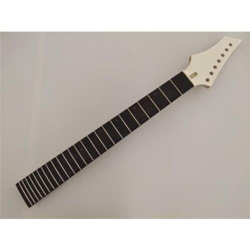 7 String Maple 24 frets guitar Neck Rosewood Fingerboard inlay Replacement 25.5inch Gloss