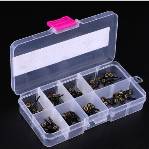 80pcs Rock Casting Fishing Rod Guides Top Tips Eye Rings Diameter 0.9-1.6mm