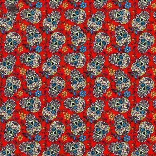 Free Shipping Black Red Colorful SKULL Hydrogarphic Film transfer hydro water transfer printin Aqua print film. 50cm HFD102