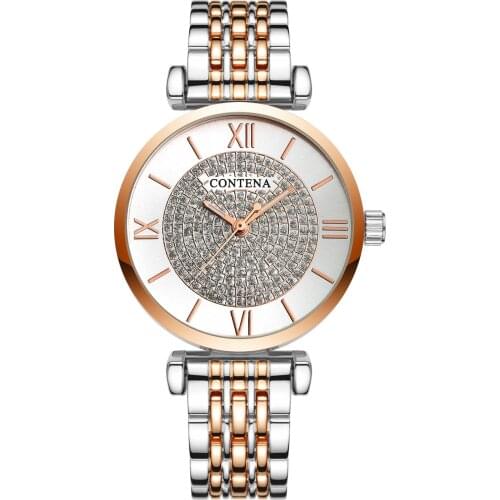 Montre Femme 2021 New Womens Watches Luxury Ladies Diamond Watch Stainless Steel Folding Safety Clasp Rose Gold Quartz Watch