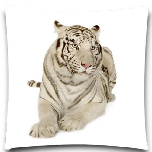 Tiger Patterns 100% Cotton Polyester Sofa Cushion Cover Perfect Quality Home Decoration Housewarming Gift Car Throw Pillow Case
