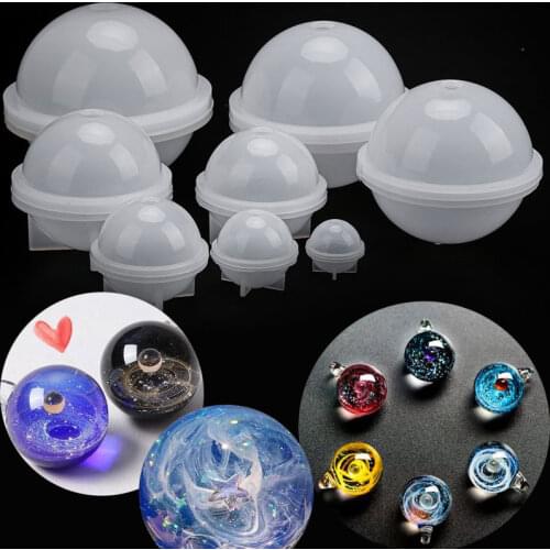Handmade Epoxy Silicone Mold 3D Planet Ball Craft Mold Making Tool Mould UV Resin Epoxy Dried Flower Resin Gift 20mm-100mm