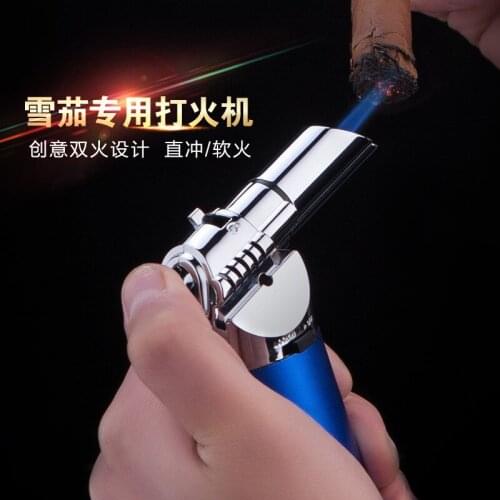 JOBON Gas inflatable windproof cigar lighter creative metal personality cigarette lighter for men and women