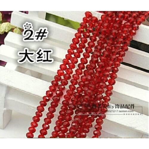 Crystal Glass Loose Beads ,10mm Shining Siam Colour Faceted Rondelle Beads For Wedding decoration