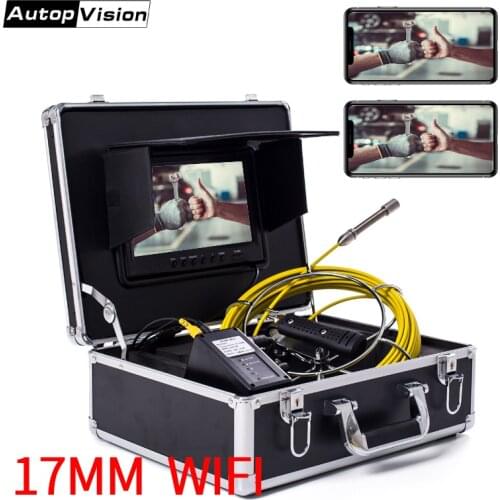 WP90B WIFI Pipe Sewer Inspection Camera Waterproof IP68 30m Drain Pipe Sewer Industrial Endoscope Video Inspection System