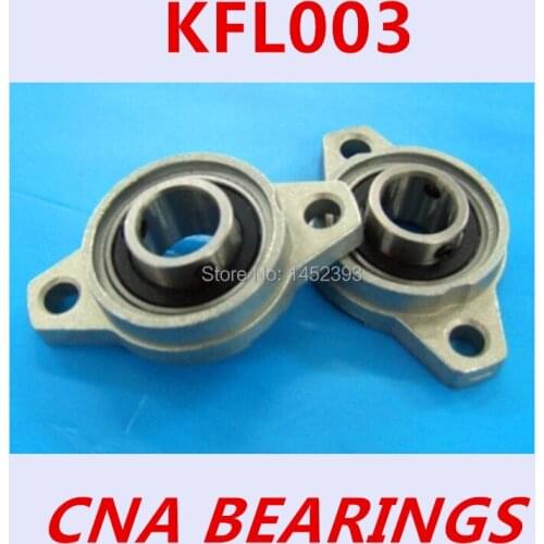 1 pc of 17 mm diameter zinc alloy bearing housings KFL003 FL003 flange bearing housings with pillow block