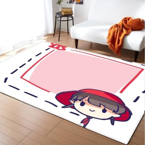 Living Room Carpet Cute Girls Bedroom Decor Anti-slip Area Floor 3d Kids Room Large Carpet Home Hallway Floor Rugs Bedside Mats