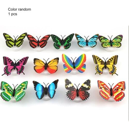 Creative Cute 3D Butterfly LED Light Color Changing Night Light Home Room Desk Wall Decor For Bedroom Living Room