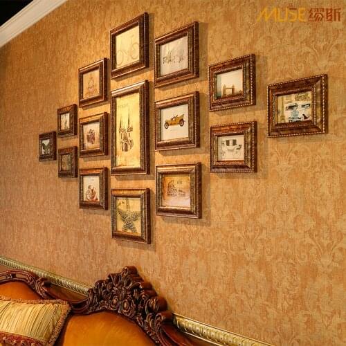 Fashion photos wall photo frame the combination of vintage rhombus wall photo box