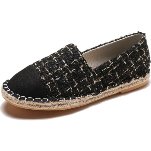 Fashion Woman Canvas Embroider Shoes Flats Shoes Women Canvas Harajuku Espadrilles Loafers Light Hard-Wearing Rubber R6-60