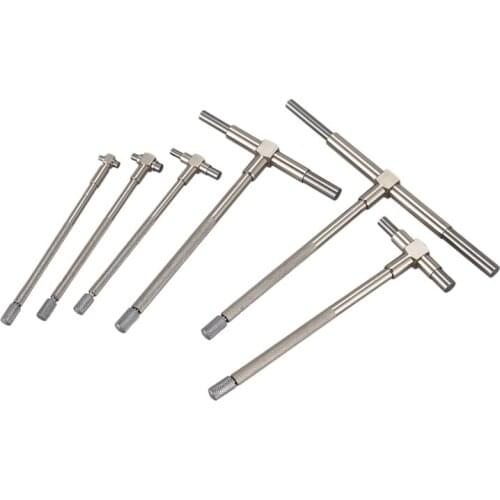 GTBL 6Pcs Set Telescopic Gauge Set minimeter Measurement Bore Engineers Kit 8-150mm Silver