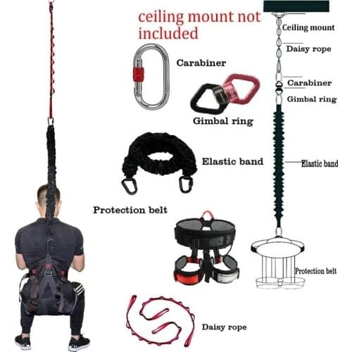 Upgraded Version Heavy Yoga Bungee Rope Resistance Belt Bungee Workout Gravity Training Tool Equipment for Home Gym Yoga