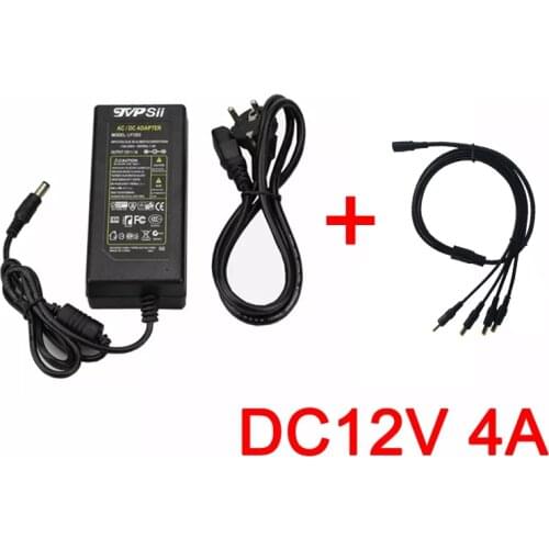 DC 12V 4A Monitor Power Supply Surveillance Camera Waterproof Power Adapter For Ip Camera /AHD Camera/CCTV Camera