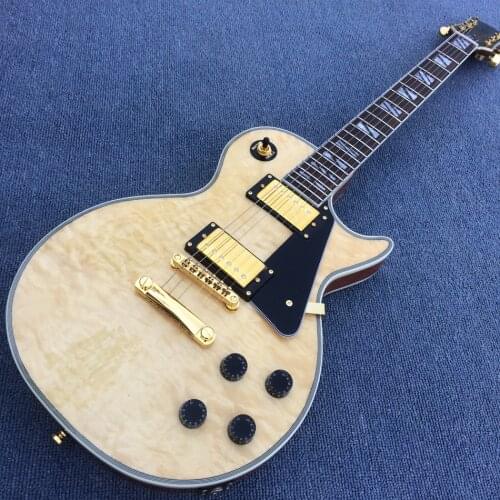 OEM 6-string electric guitar, rosewood fingerboard, burst color quilte maple Flame Maple top, free shipping