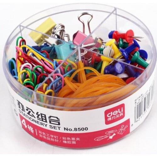 8500 office combination I-nail long tail clip rubber band with clip needle rubber ring Learning Stationery Office Supplies