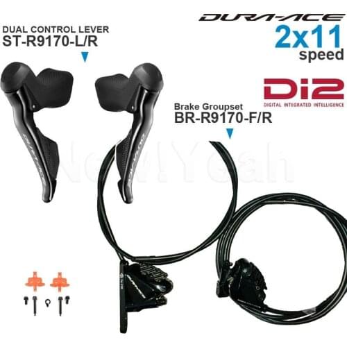 SHIMANO DURA-ACE R9170 2x11speed Groupset with R9170 DI2 Shifters and Hydraulic Disc Brake Original parts