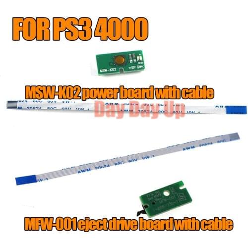 For Sony PS3 4000 CECH 4000 Super Slim Power Button On OFF Switch Board W Eject Ribbon Cable Board Flex Cable MFW-001 MSW-K02