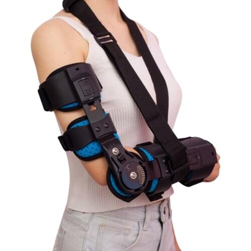 1Pcs Adjustable Elbow Joint Fixed Brace Arm Fracture Rehabilitation Orthosis Activity Limitation Arm Protector Wrap Strap Guard
