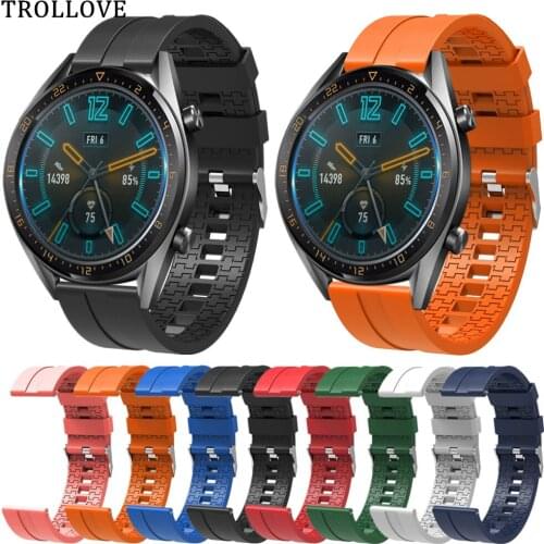 Band For Huawei Watch GT 22mm Soft Silicone Replacement Sport Strap for HUAWEI GT Rubber Bracelet Watchband Watch Accessories 22
