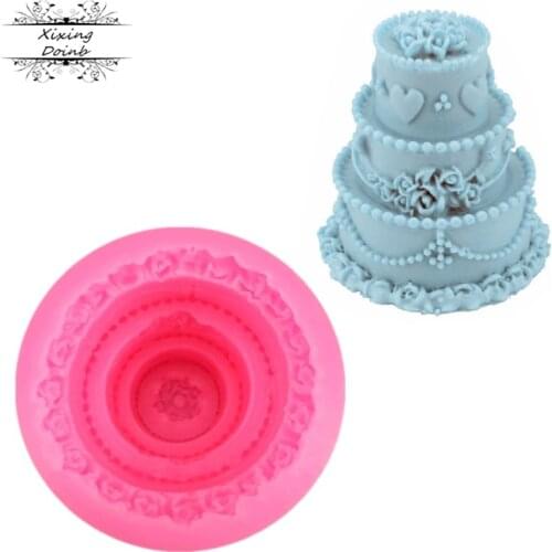 DIY luxury multilayer cake model cooking tools chocolate mold cake decoration tools silicone mold baking candy