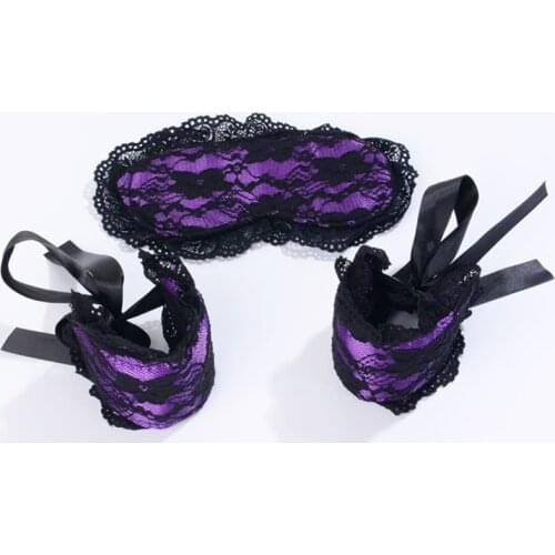 Sexy Lingerie Underwear Handcuffs For Sex Women bdsm Set Bondage Sex Toys Intimate Goods Lace Mask Blindfolded Patch Sexy Costum