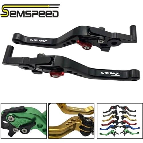 SEMSPEED TMAX logo Motorcycle CNC Short Brake Clutch Levers Handle Grips For Yamaha TMAX530 2012-2015 2016 2017 2018 2019 2020