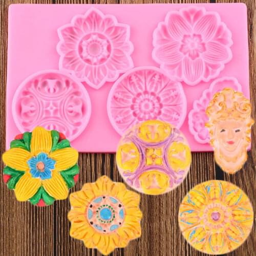Flower Silicone Mold 3D Craft Avatar Fondant Mould Cake Decorating Tools DIY Cookie Baking Candy Chocolate Moulds
