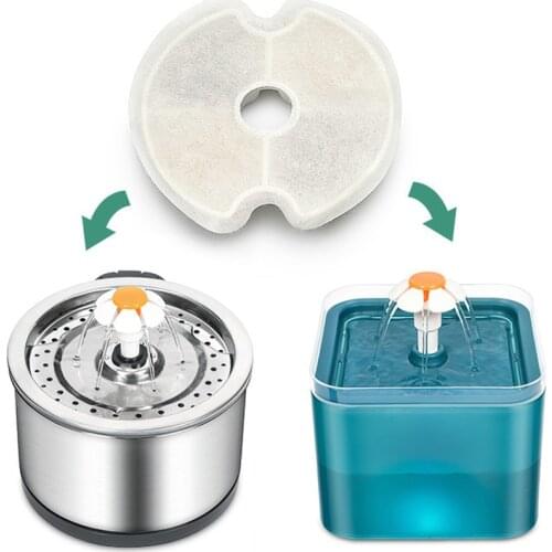 12pack Replaced Filter Water Fountain Carbon replacement Filters for 304 Stainless Steel Cat Drinking Fountain filtering