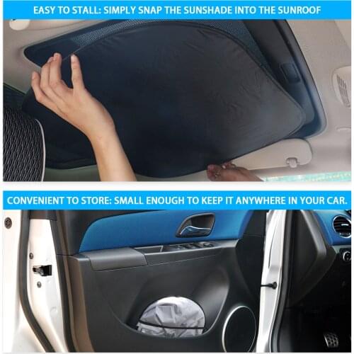 2x For Mini Cooper R55 R56 R57 R58 R59 R60 R61 F54 F55 F56 F57 F60 Foldable Sunroof Shading Sunshade Cover Parasol Heat Isolate