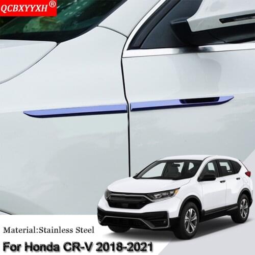 Car Styling Car Side Leaf Plate Decoration Sequins Leaf Board Side Label Stickers Auto Accessories For Honda CR-V CRV 2018-2021