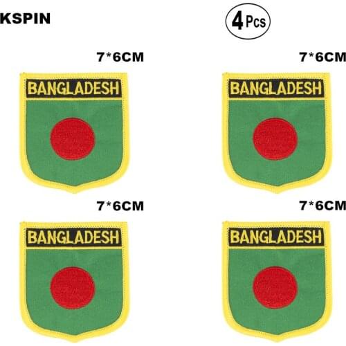 Bangladesh Shiled Shape flag patches national flag patches for Cothing DIY Decoration