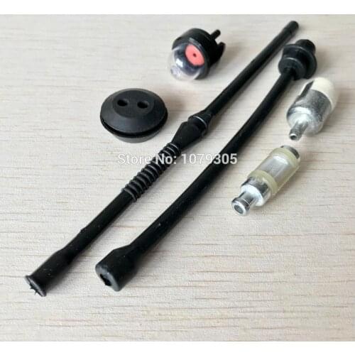 Fuel Oil Filter Hose Pipe Line Primer Bulb Kit For Chinese 45CC 52CC 58CC 4500 5200 5800 Chainsaw Spare Parts