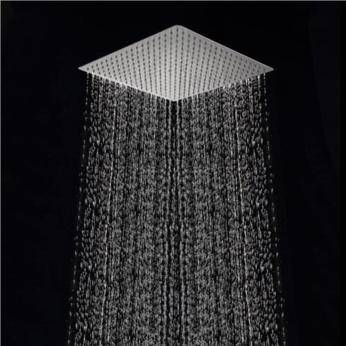 16 inch size 40cm*40cm fashion square stainless steel ultra thin showerheads rainfall shower head Bathroom shower faucet SH104
