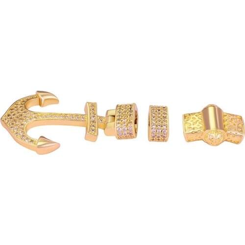 Supplies For Jewelry DIY leather bracelet clasp hook rhinestone connectors clasps for making mens bracelets Accessories findings