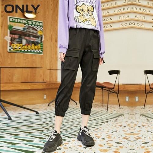 ONLY summer new style tooling wind loose feet loose nine-point trend casual pants women | 120414046