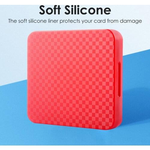 12 Slots Soft Silicone Cassette Box Durable Space Saving Game Card Box With Rubber Grooves For NS Game Card And TF Cards