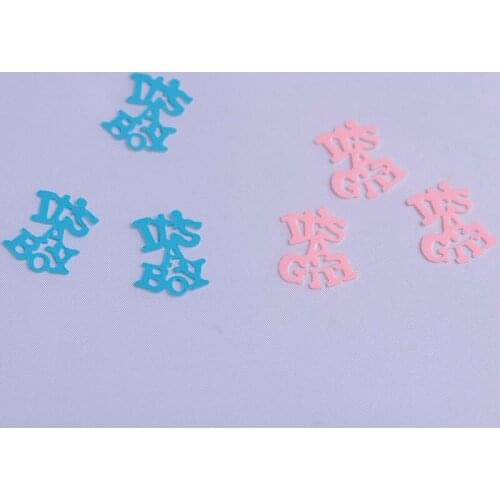 15g PVC Blue Pink Its A Boy Girl Table Scatters Confetti Kids Children Baptism Happy Birthday Party Baby Shower Decorations