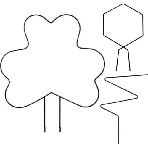 3 Shapes 2Pcs Reliable Fine Workmanship Rustproof Climbing Stand Stake Wrought Iron Plant Support Decorative for Office